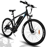 VARUN E-Bike 26'/27.5' E-Mountainbike mit Abnehmbarer 36V 10,4Ah/48V 12,5Ah Akku 250W Motor 25km/h und Shimano 21-Gang Elektrofahrrad Ausdauer 55-70km Herren und D