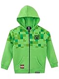 Minecraft Jungen Creeper Hoodie Grün 134