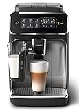 Philips Domestic Appliances 3200 Serie EP3246/70 Kaffeevollautomat, 5 Kaffeespezialitäten (LatteGo Milchsystem) Schwarz/Silber-lack