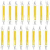 R7S LED OCB Lampe 118Mm 20W Dimmbar, Entspricht R7S 118Mm 160W Halogenstab, 110-220V 360-Grad-Licht Für Wand Tischbeleuchtung Landschaftsleuchten Sicherheitsleuchten 16 Stück,Natural White,118