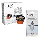 Claro Swiss | Reinigungs-Set 01 | Wasserfilter Type 140 + Reinigungskapseln 4er-Set | K-fee | Teekanne TeaLounge System | Reinigung | Wasserenthärtung | Pflege-S