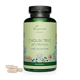 CHOLIN Kapseln Vegavero ® | 250 mg Cholin aus L-Cholin Bitartrat, Citicolin (CDP Cholin) & Phosphatidylcholin | Für Leber & Fettstoffwechsel* | 100% Vegan | Ohne Zusatzstoffe | 90 Kap