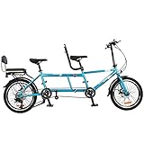 BIEKANNM Tandem-Fahrrad ，Klappbares Fahrrad ，Campingfahrrad，7 Geschwindigkeiten，Trekkingrad ，Zusammenklappb