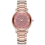 Armbanduhr Damen Uhren Schmuck Quarzuhr Analog Edelstahlarmband Muttertagsgeschenk Geburtstagsgeschenk Mode Frauen Mädchen Luxusuhren Quarzuhr Edelstahl Zifferblatt Casual Bracelet Schmuck Armb