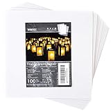 WINTEX Transparentpapier 20x20 cm, 100 Blatt, weiß & bedruckbar, 102 g/qm – transparentes Bastelpapier, Pauspapier, Architektenpapier, Tracing Paper, Laternenpap