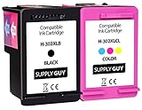 SupplyGuy 2 XL Druckerpatronen kompatibel mit HP 302XL Multipack passend für Deskjet 1110 2130 3630 3633 3636 3638 3639 Envy 4520 4522 4525 4527 Officejet 3800 3830 3831 3832 3833 4650 4655 4656