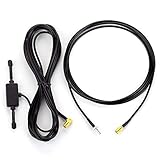 Fuumiy DAB+ DAB Autoradio ScheibenAntennen Patch Aerial Glas- Mount Windshield Antenne Mit Adapter SMB Right Angle Plug AntenneFüR Car Radio 3m 9.8ft +SMB Kable Kompatibel mit Pioneer Kenwood Alp