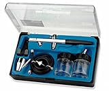 Andreas Dell Airbrush Pistole BD-128 Komplett Set doubleAction + Düsen + Zubehör + Steck