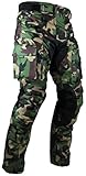 HEYBERRY Sportliche Motorrad Hose Motorradhose Camouflage Grün Gr. M