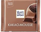 RITTER SPORT Kakao-Mousse (100 g), Gefüllte Alpen-Vollmilchschokolade, mit aufgeschlagener Kakao-Creme und Honig-Karamell-Note, Tafelschok