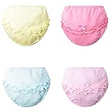 Tancurry Komfort Elegant Uni-Farbe mit Prinzessin Rüschen Unterhose Unterwäsche für Baby Mädchen , Mehrfarbig , 0-1 Jahr/36-40