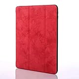 JiuRui-504 kuaijiexiaopu Hüllen for iPad Air 2 9,7 Zoll, Folio Bleistiftkoffer Magnetic Smart Auto-Sleep Bleistiftschlitzabdeckung for iPad Air 1 2 A1474 A1566 (Farbe : Rot)