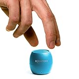 Boompods Zero Talk Bluetooth-Lautsprecher – weltweit Kleinster Alexa, integrierte wasserdichte Mini-Lautsprecher und kabelloses Mikrofon mit großem Sound (Blau)