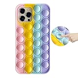 KABIOU Handyhülle für iPhone 12 12Pro 12Pro Max 12 Mini 5G 8 7 6 5 SE 2020 Fidget Toy Soft Silicone Rainbow Case Release Stress Full Body Shockproof Protection Cover-iPhone 5/5S/SE 2016