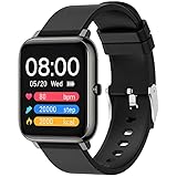 Smartwatch,Fitnessuhr 1.4 Zoll Voll Touchscreen Fitness Tracker mit Pulsmesser und Schlafanalyse, Musiksteuerung, Kamerasteuerung, Sport Armbanduhr für Damen Herren für iOS Android Handy