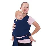 Babywickeltrage - alles in 1 dehnbaren Babytragetuch - Ergo-Tragetuchtragetuch - Babytragenetui - Babytragen für Neugeborene, Kleinkinder - Babyhaltergurte - Babytragetücher (Navy Blau)