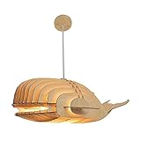 ZZYJYALG. Kreative holz wal kronleuchter nordic persönlichkeit diy pendelleuchte einstellbare holz bar club hängen licht hause wohnzimmer esszimmer schlafzimmer deckenleuchte e27
