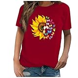 Damen Sweatshirts Damen v-Ausschnitt gekräuselten Schulter Langarm lose Chiffon blusen hemdblusenkleid Sport Shirt mädchen Basic Shirt Damen Langarm(NJ-220310-YHL210220183RDL3, 3XL)