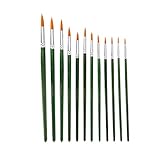 ZMDZA 12 Acrylfarben Pinselspitze Pinsel Nylonkopf Aquarellbürste for Acrylfarb