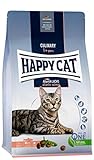 Happy Cat 70552 - Culinary Adult Atlantik Lachs - Katzen-Trockenfutter für ausgewachsene Katzen und Kater - 300 g I