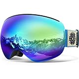 Skibrille, ZIONOR Prämie Lagopus X4 PRO Snowboardbrille Schneebrille mit Magnet Schnell Lens-Wechselsystem, Helmkompatible, Sphärische Wide View Anti-Nebel UV400 Skibrille Herren Damen Erw