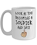 Armee Abschlussgeschenke Militärwissenschaft Absolventen US Army Soldat Kaffeetasse für Männer Frauen Bootcamp Studenten Lustige Boot Camp Grad Herzlichen Glückw