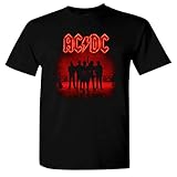 AC/DC Power Up Cover Organic Herren-Shirt - Silhouette - Rundkragen - Nachhaltig - ACDC Shirt - Power Up Fan-Shirt - 100% Baumwolle - Backprint - Schwarz - XL