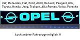 Leuchtschild mit OPEL-Logo 30cm x 6cm USB-Anschluss ✓ Ideale Geschenkidee ✓ Lasergraviert | Edles LED-Schild | auch individuell zu gestalten mit Namen und Log