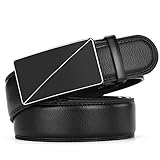 inChengGouFouX Herren Bankettgürtel Gürtel Feste Schnalle mit automatischer Ratsche 1.4' Breite Ideal für formelle Geschäftskleidung Multi-Scene-Gebrauch (Farbe : A, Size : 110)