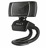 Trust Trino HD Webcam mit Mikrofone für PC/Mac, 1280x720, 30 FPS, Streaming, Zoom, Skype, Teams, Google M