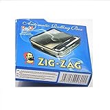 OCB Zig-ZAG Rolling Box perfekte Zigaretten Drehmaschine, Chrom, Silber, 8 x 8 x 2