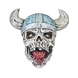 Totenkopf Skelett Halloween Cosplay Maske Wikinger Helme Horror Latex Kopfbedeckung Cosplay Requisiten für Party Kostüm Zubehö