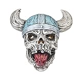 Totenkopf Skelett Halloween Cosplay Maske Wikinger Helme Horror Latex Kopfbedeckung Cosplay Requisiten für Party Kostüm Zubehö