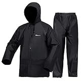 WCBDUT Arbeitskleidung Jacke und Hose Set für Herren/Damen, Ultraleicht Wasserdicht Regenmantel Winddicht Kapuze Regenanzug Regenbekleidung
