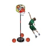 shi xiang shop Basketball-Reifen-Set Für Kinder Mit Aufblasbaren Basketballs, Einstellbarer High-Stand 1.3-3,7ft, Training Play Indoor Basketballspielzeug Für Kleinkinder Im Alter Von 3 4 5 J