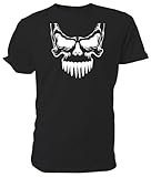 Long Zahn Skull T Shirt, Darkside Range, schwarz - Größe: M