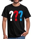 Spreadshirt Die DREI Fragezeichen Logo Männer T-Shirt, XXL, Schw
