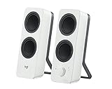 Logitech Z207 Kabellose PC-Lautsprecher, Bluetooth, Stereo Sound, 10 Watt Spitzenleistung, 3,5 mm Eingang, Kopfhörerbuchse, Easy-Switch Feature, UK Stecker, PC/TV/Tablet/Handy - weiß