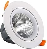 ZZZHJ Moderne ultradünne Deckenleuchten 5W-24W LED Einbaudownlight 80RA-Einbauleuchten for Decken-weiße Downlights AC85-265V. Fleckdecke Tageslicht Downlights IP44 (Color : 6000k, Größe : 24W)