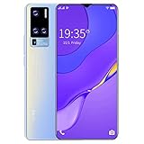 ULOHAN X50 Pro Smartphone Ohne Vertrag Android 10, 6.7 Zoll HD+ Handy, 8GB RAM+256GB ROM 4800mAh Akku, 13mp + 24mp Kameras, 3G Dual SIM Smartphone (Color : Blue)