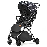 newyoo Buggy Klein Zusammenklappbar, Kinderwagen Buggy mit Liegefunktion bis 15kg, Reise Buggy, Schw