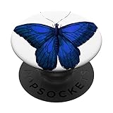 Blaue Lepidopterische Insekten, atemberaubend ästhetisch PopSockets mit austauschbarem PopGrip