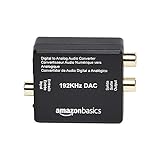 Amazon Basics – Audioadapter für digitales optisches Coax auf analoges RCA, 192 kHz, ABS