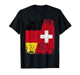 SCHWEIZ Shirt DEUTSCHLAND SCHWEIZ Freundschaft Flagge SWISS T-S