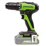 Greenworks Akku- u. Bohrschrauber GD24DD35 (Li-Ion 24V 35 Nm Drehmoment 1450 Umdrehungen/Min 1/2' Schaftdurchmesser leistungsstarker brushless Motor ohne Akku u. Ladegerät)