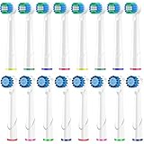 Aufsteckbürsten Kompatibel mit Oral B Elektrische Zahnbürste, Packung mit 16er Zaufsteckbürsten - Enthält 8er Precision Aufsteckbürsten und 8er Sensitive Aufsteckbürsten（16）