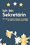 Lustiges Geschenk für Sekretärin,Notizbuch für Sekretärin.Perfekt zum geburtstag geschenk für Sekretärin,Tagebuch für Sekretärin,Geschenke lustiger ... Geschenk Idee,Notizbuch Für alle Sek