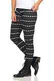 MATY FASHION Norweger Thermo Winter Leggings, Pants mit Teddy Fell gefüttert Wärmeschutz 337 (L/XL, Schwarz)