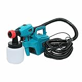 800ml Farbsprühsystem Schnelltrocknend Elektrisch Sprühpistole Farbsprühgerät Elektro Wandfarbe Lackierpistole Farbspritzpistole 800W, Maximale Viskosität: 50din/s, Düsenkaliber: 2,5