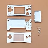 GGZone Farbiges Metallgehäuse, Frontabdeckung, Frontabdeckung, Frontabdeckung, Batteriehalter mit Schrauben für Gameboy Micro GBM Ersatz (Silber)